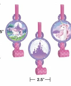 Creative Converting Unicorn Fantasy Blowouts With Medallion (48/case) Kids Birthday Party Themes