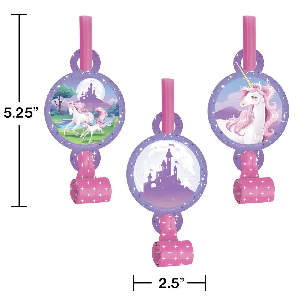 Creative Converting Unicorn Fantasy Blowouts With Medallion (48/case) Kids Birthday Party Themes