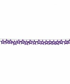 Creative Converting Purple Confetti Garland, 9' (12/case) Solid Color Tableware