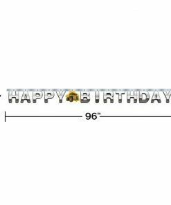 Creative Converting Kids Birthday Party Themes Construction Birthday Zone Jointed Banner, Large, Foil (12/case)