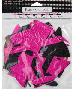 Creative Converting Glitter Martini Glass And Heel Cutout Jointed Garland (12/case)