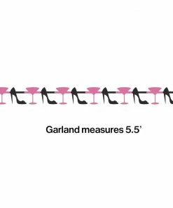 Creative Converting Glitter Martini Glass And Heel Cutout Jointed Garland (12/case)