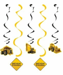 Creative Converting Kids Birthday Party Themes Construction Birthday Zone Dizzy Danglers (30/case)