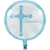 Creative Converting Religious Ceremony Decorations Blessings Blue Metallic Balloon, Communion (10/case)