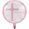 Creative Converting Blessings Pink Metallic Balloon, Communion (10/case)
