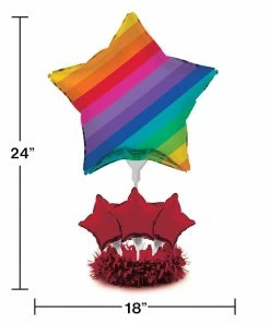 Creative Converting Rainbow Air Filled Balloon Centerpiece Kit (4/case)