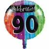 Creative Converting Milestone Celebrations 90th Metallic Balloon (12/case) Adult Birthday Party Themes