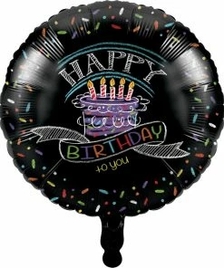 Creative Converting Adult Birthday Party Themes Chalk Birthday Metallic Balloon (10/case)