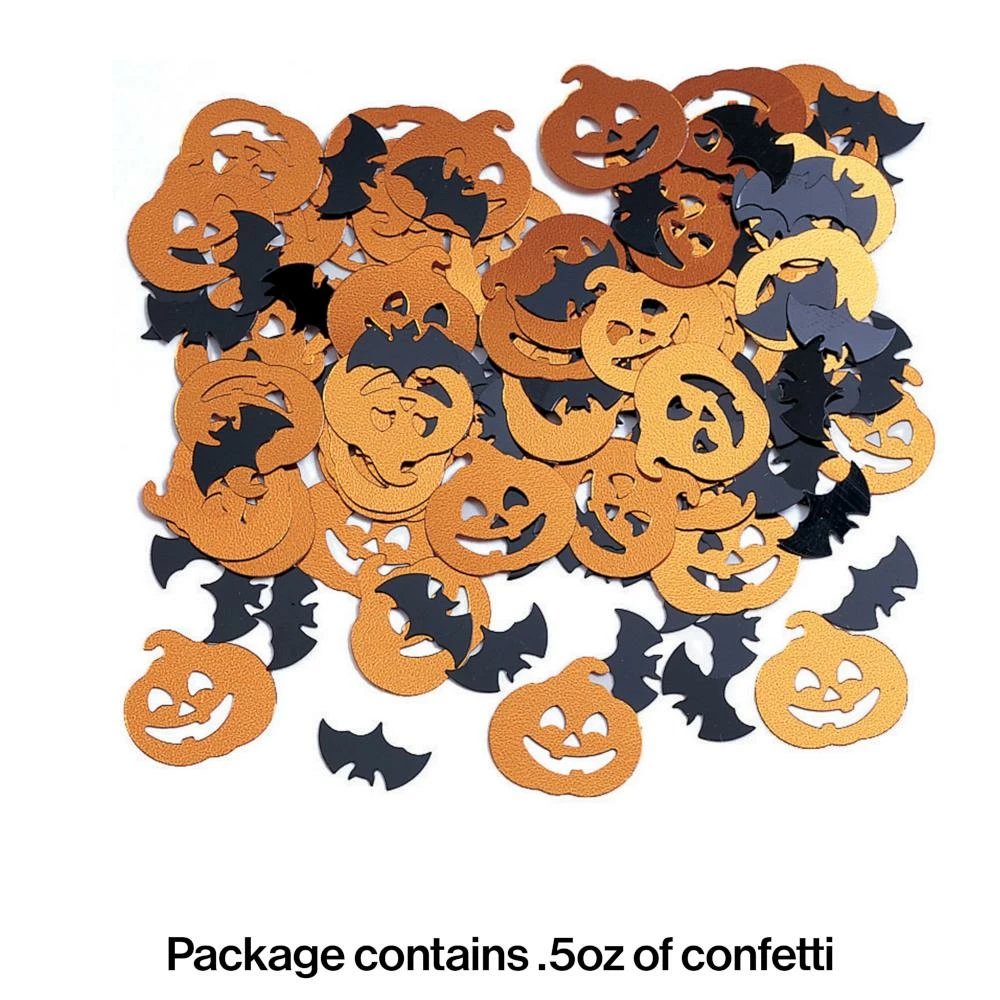 Creative Converting Bats And Pumpkin Confetti, 0.5 Oz Halloween Party Supplies