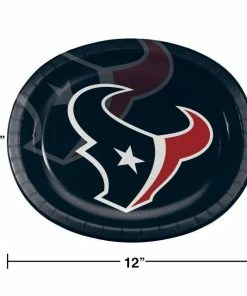 Creative Converting Houston Texans Oval Platter 10" X 12", 8 Ct