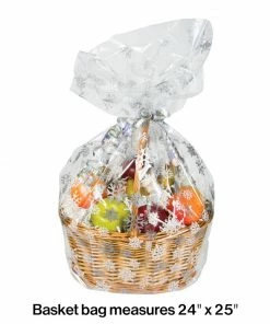 Creative Converting Christmas Party Supplies Snowflake Basket Bag