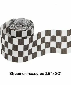 Creative Converting Black And White Check Streamer Racing Theme Party Decorations