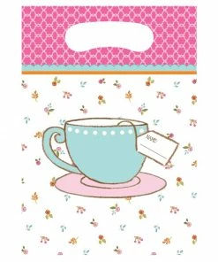 Creative Converting Tea Time Birthday Party Loot Bags, Plastic (96/case)