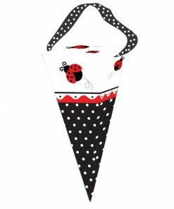 Creative Converting Ladybug Fancy Favor Boxes, Cone Shaped With Handle (72/case) Kids Birthday Party Themes