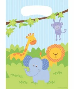 Creative Converting Forest Friends Loot Bags, Plastic (96/case) Baby Showers