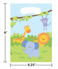 Creative Converting Forest Friends Loot Bags, Plastic (96/case) Baby Showers