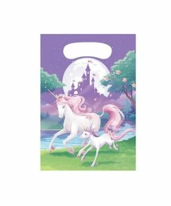 Creative Converting Kids Birthday Party Themes Unicorn Fantasy Loot Bags, Plastic (96/case)