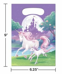 Creative Converting Kids Birthday Party Themes Unicorn Fantasy Loot Bags, Plastic (96/case)