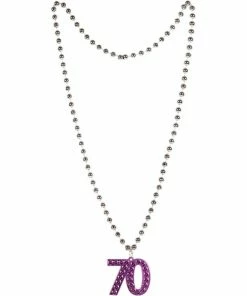 Creative Converting Adult Birthday Party Themes Age 70 Plastic Necklace (12/case)