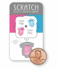 Creative Converting Bow Or Bowtie? Game, Scratch Off Cards, Girl (144/case) Baby Showers