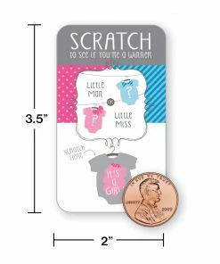 Creative Converting Bow Or Bowtie? Game, Scratch Off Cards, Girl (144/case) Baby Showers