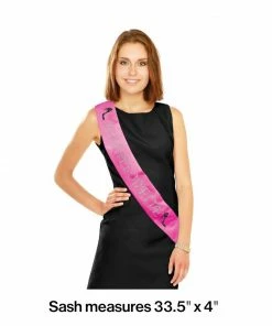 Creative Converting Pink Satin Bachelorette Sash With Glitter (12/case)