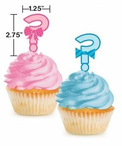 Creative Converting Baby Showers Bow Or Bowtie? Cupcake Topper (144/case)