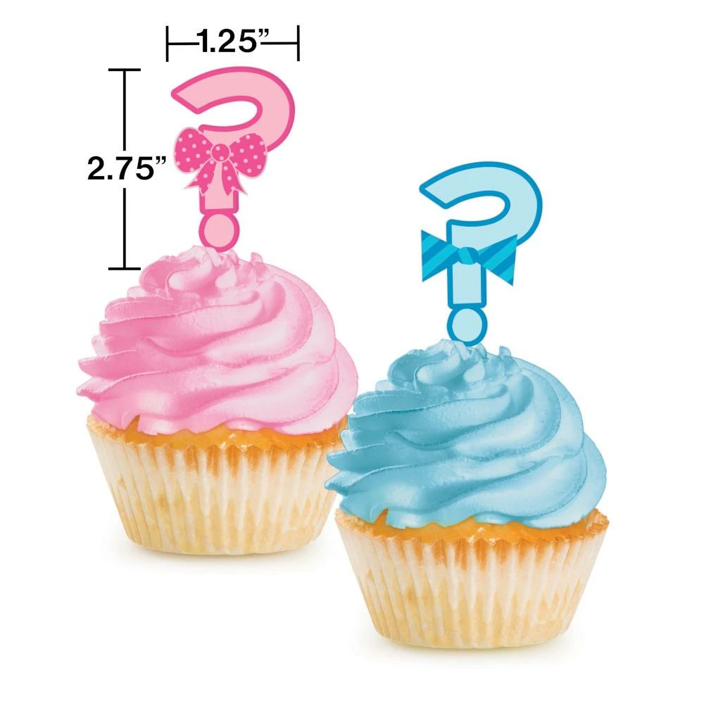 Creative Converting Baby Showers Bow Or Bowtie? Cupcake Topper (144/case)