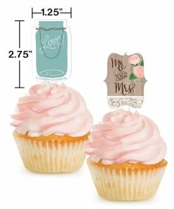 Creative Converting Rustic Wedding Cupcake Topper (144/case) Bridal And Wedding