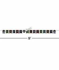 Creative Converting Adult Birthday Party Themes Chalk Birthday Pennant Banner With Twine, 'W' Shaped (12/case)