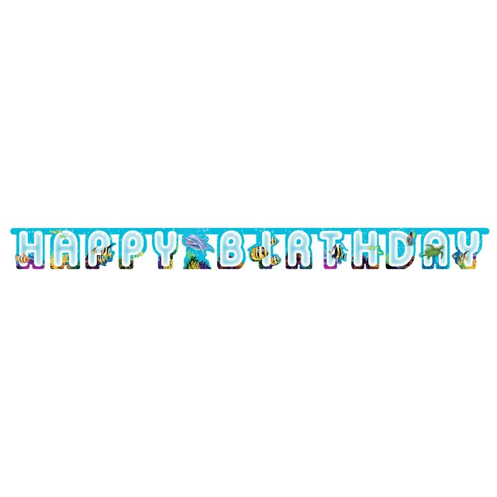 Creative Converting Kids Birthday Party Themes Ocean Party Jointed Banner, Large (12/case)