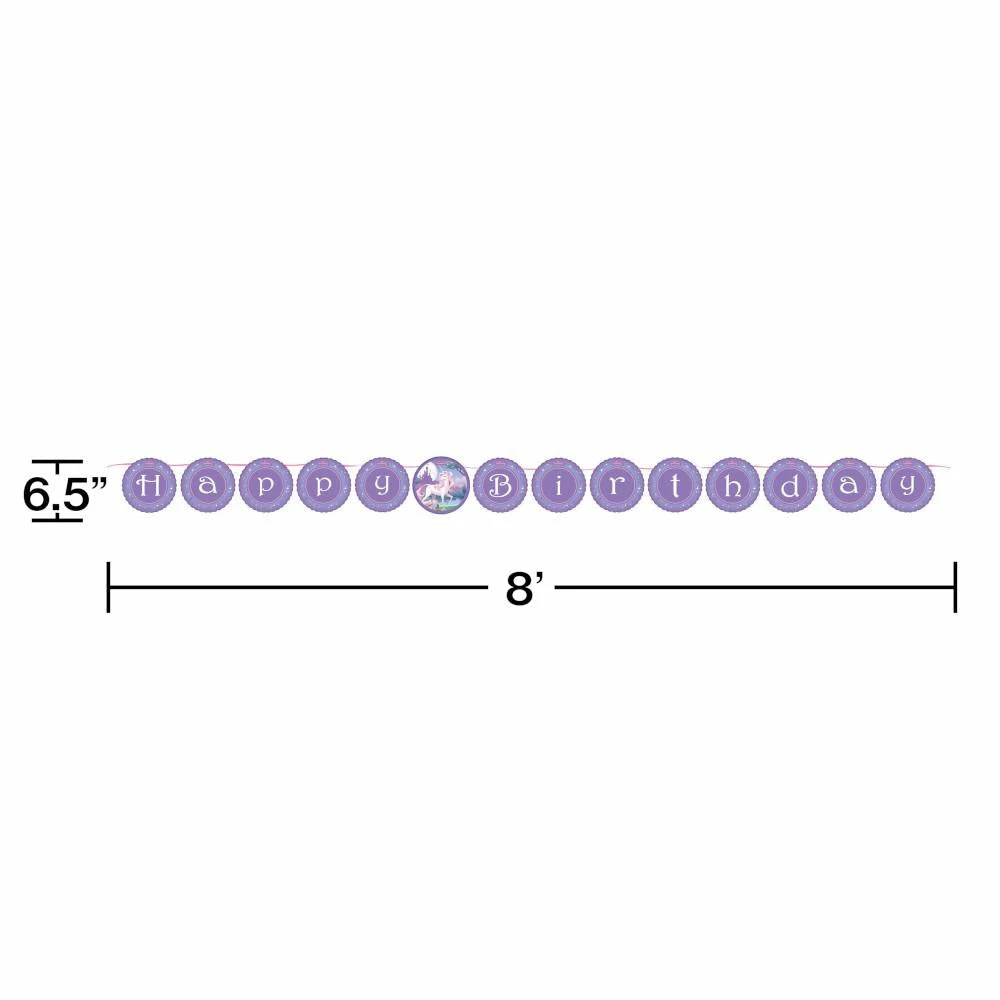 Creative Converting Unicorn Fantasy Ribbon Banner (6/case)