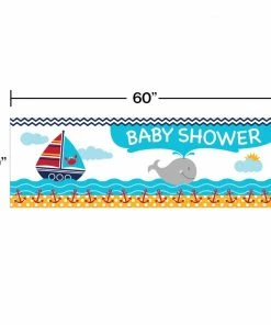 Creative Converting Ahoy Matey! Giant Party Banner, Baby Shower (6/case) Baby Showers