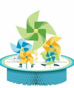 Creative Converting Turning One Boy Centerpiece, Honeycomb, Diecut (6/case)