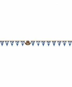 Creative Converting Western And Cowboy Theme Decorations Blue Bandana Cowboy Pennant Banner With Twine (12/case)