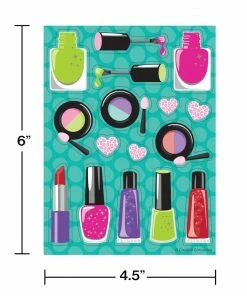 Creative Converting Sparkle Spa Party! Value Stickers (48/case) Kids Birthday Party Themes