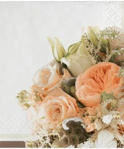 Creative Converting Bridal And Wedding Rose Gold Bouquet Beverage Napkins (192/case)