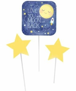Creative Converting To The Moon And Back Centerpiece Sticks (18/case)