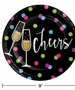 Creative Converting New Year Cheers Dessert Plate (96/case)