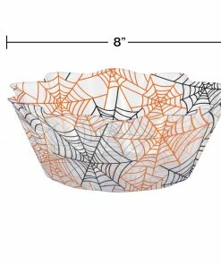 Creative Converting Spiderwebs 8 Inch Fluted Bowl Halloween Party Supplies