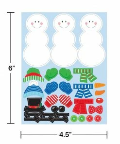 Creative Converting Build A Snowman Stickers, 4 Ct