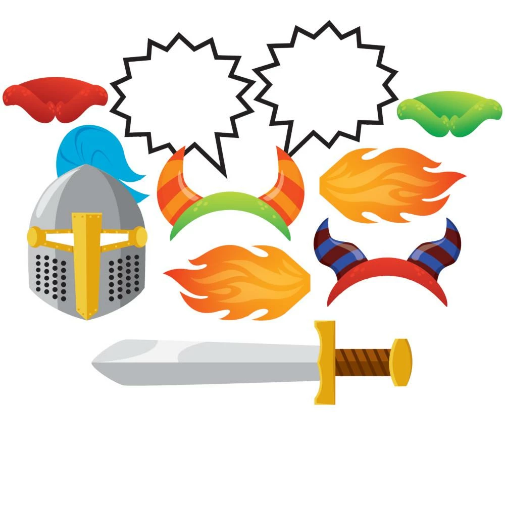 Creative Converting Dragons Photo Booth Props (60/case) Kids Birthday Party Themes