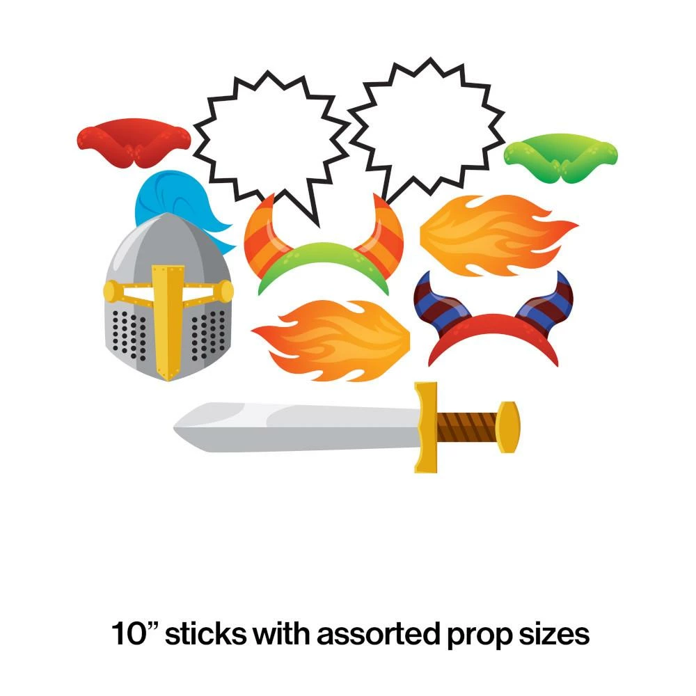 Creative Converting Dragons Photo Booth Props (60/case) Kids Birthday Party Themes