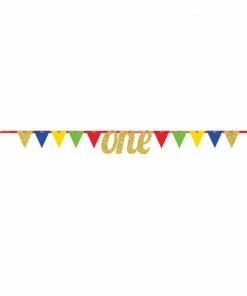 Creative Converting General Decorations Multi-color One Pennant Banner (12/case)