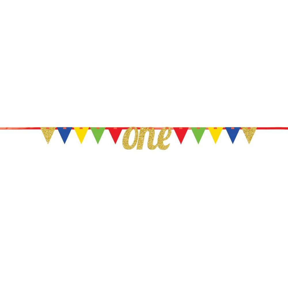 Creative Converting General Decorations Multi-color One Pennant Banner (12/case)