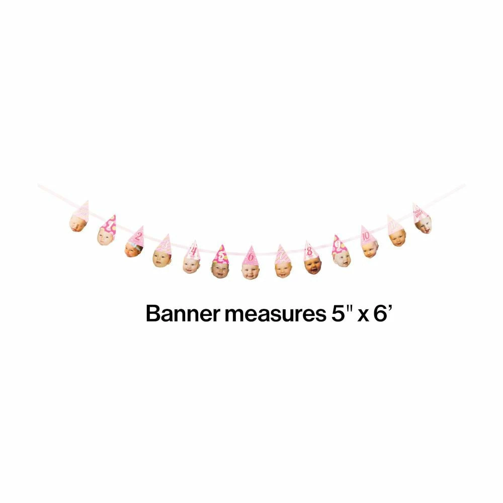 Creative Converting Pink Hats Custom Banner (12/case) General Decorations