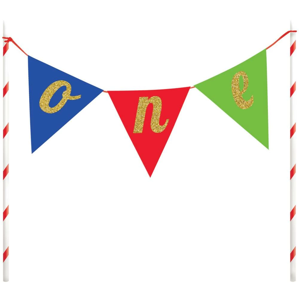 Creative Converting General Decorations Multi-color One Cake Topper Banner (12/case)