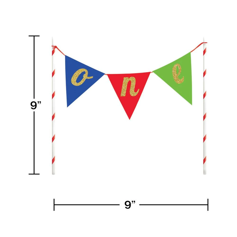 Creative Converting General Decorations Multi-color One Cake Topper Banner (12/case)