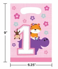 Creative Converting One Is Fun Girl Loot Bags (96/case)