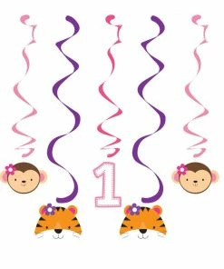 Creative Converting One Is Fun Girl Assorted Danglers (30/case)